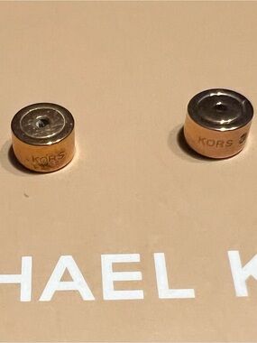 Michael Kors Rose Gold Cylinder Stud Earring backs